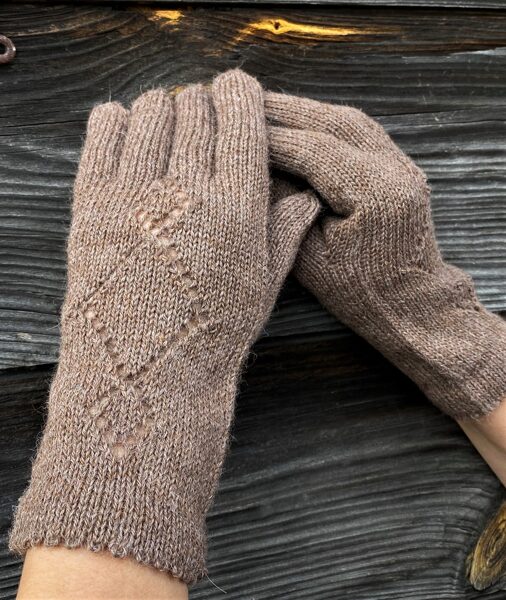женские перчатки Ромбы, 100% альпака, В НАЛИЧИИ